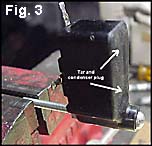 Figure 3. Block mounted in bench vise.